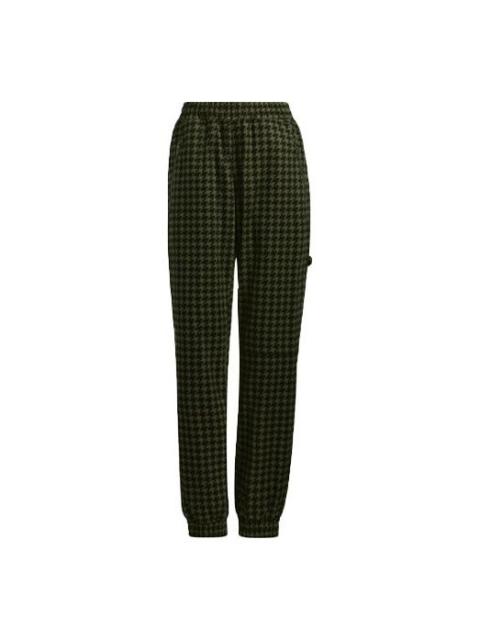 adidas originals Plaid Pattern Loose Sports Pants/Trousers/Joggers Green HC6002
