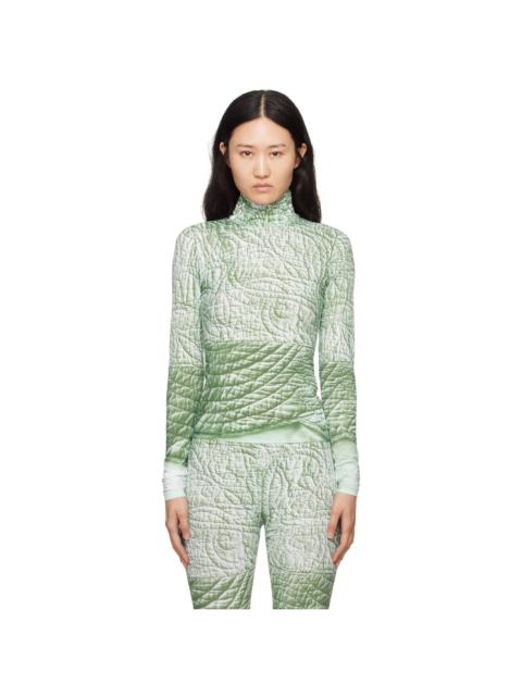 Green Trompe L'œil Turtleneck