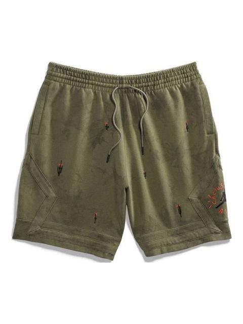 Air Jordan x Cactus Jack by Travis Scott Washed Suede Shorts 'Medium Olive' CN3425-222