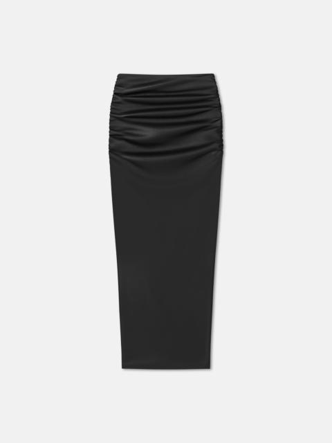 Ruched Okobor™ Alt-Leather Midi Skirt