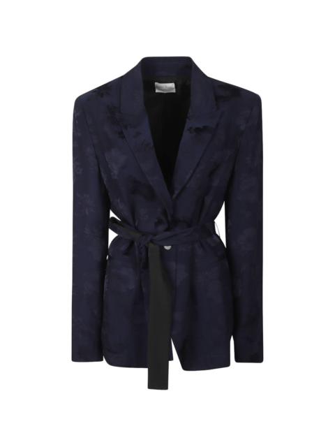 floral-jacquard blazer