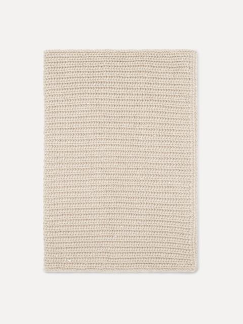 Cashmere and silk dazzling rib knit neck warmer