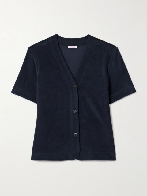 Paresse cotton-terry top Midnight blue