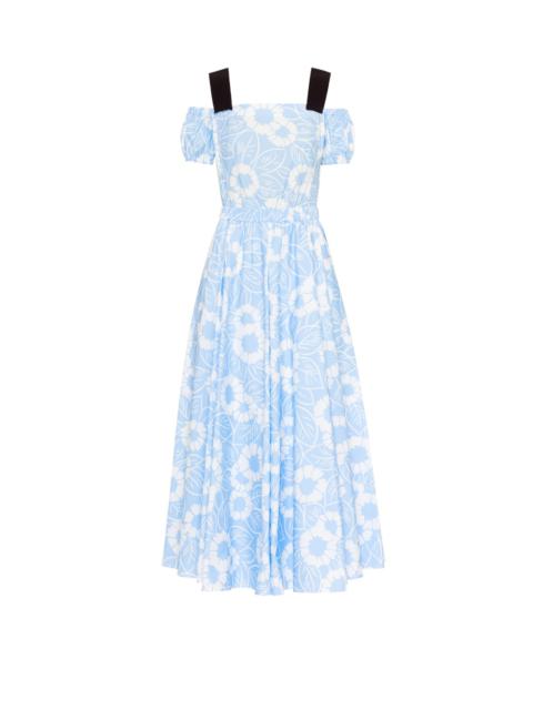 Printed poplin dress