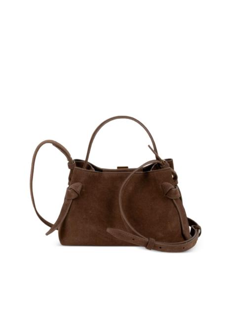 Gyoza top-handle knotted clutch bag