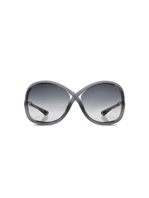 geometric semi-rim sunglasses