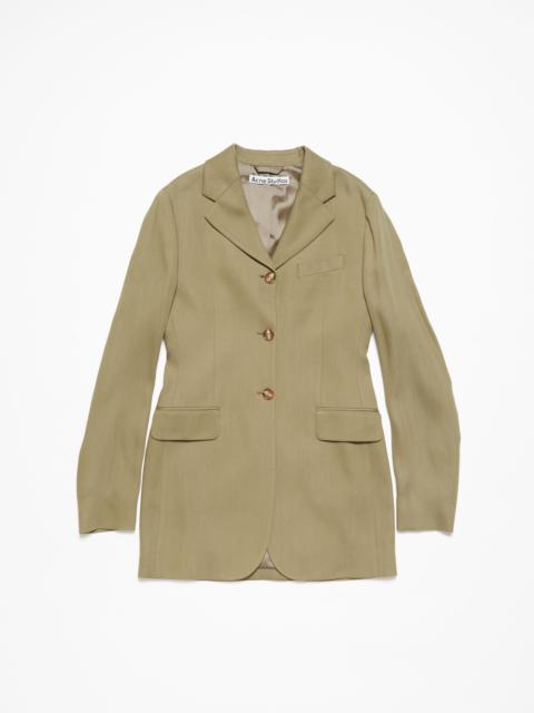 Single-breasted jacket - Mud beige