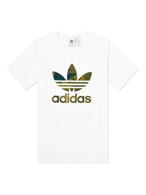adidas originals Casual Sports Short Sleeve White FM3337
