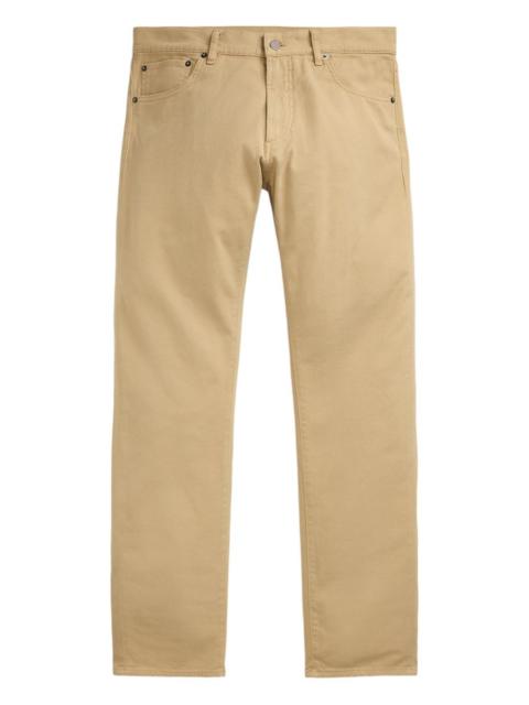 slim twill trousers