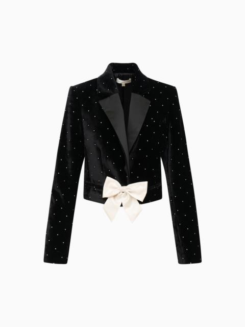 Orlisa Cropped Velvet Blazer