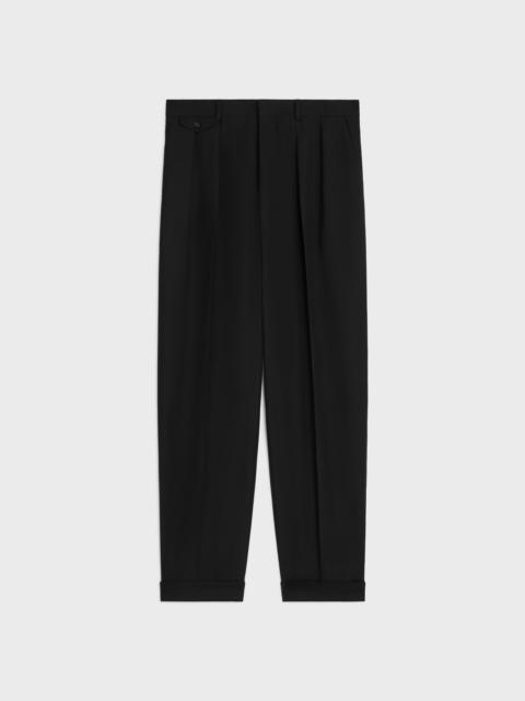 pleated trousers IN wool gabardine
