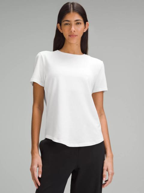 Love Curved-Hem Crewneck T-Shirt