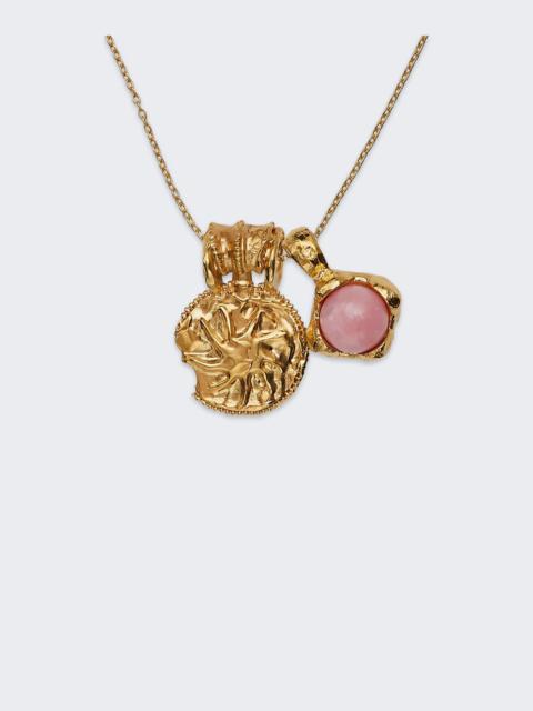 The Heart Of The Sun Opal Necklace 24k Gold Plated