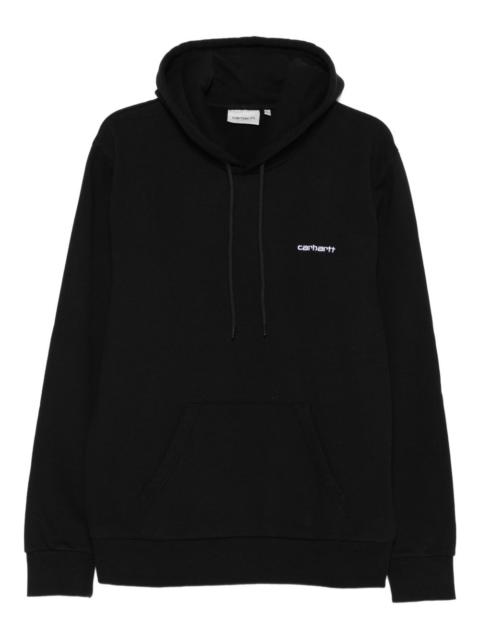 logo-embroidery hoodie
