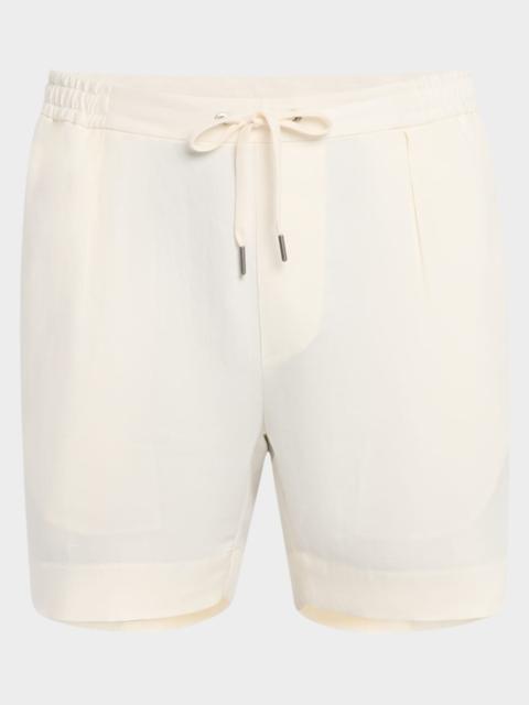 Men's Hand-Tailored Pleated Drawstring Shorts