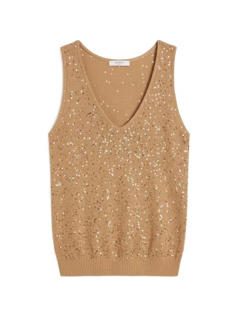 Wkdtempo sequin V-neck top
