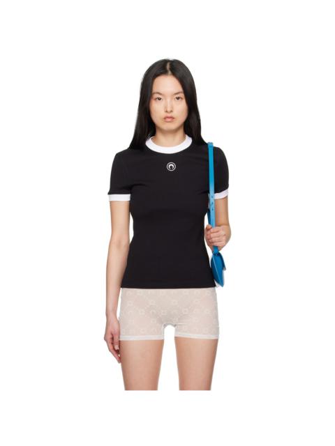 Black Moon Logo Jersey Fitted T-Shirt