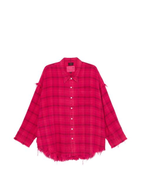 frayed plaid shirt