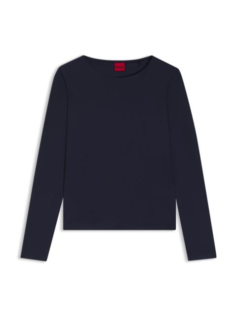 LOGO-PRINT TOP IN STRETCH JERSEY