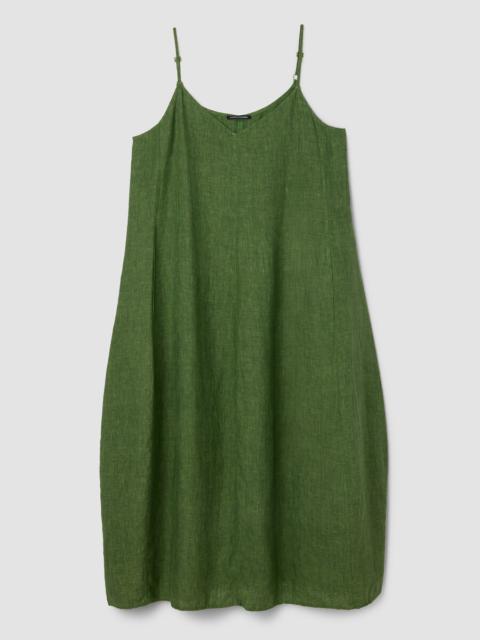 Washed Organic Linen Délavé Lantern Dress