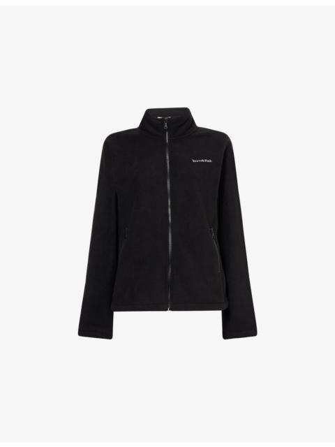 Logo-Embroidered Zip-Up Fleece Top