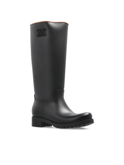 logo-patch rain boots