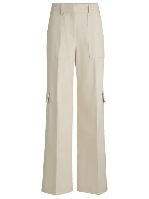 LOOSE-FIT CARGO TROUSERS IN STRETCH-COTTON TWILL