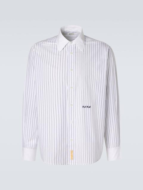 Pinstripe cotton poplin shirt