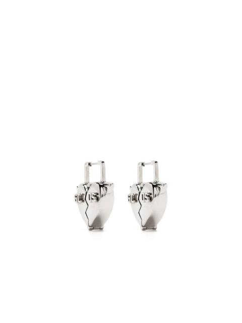 broken-heart drop earrings