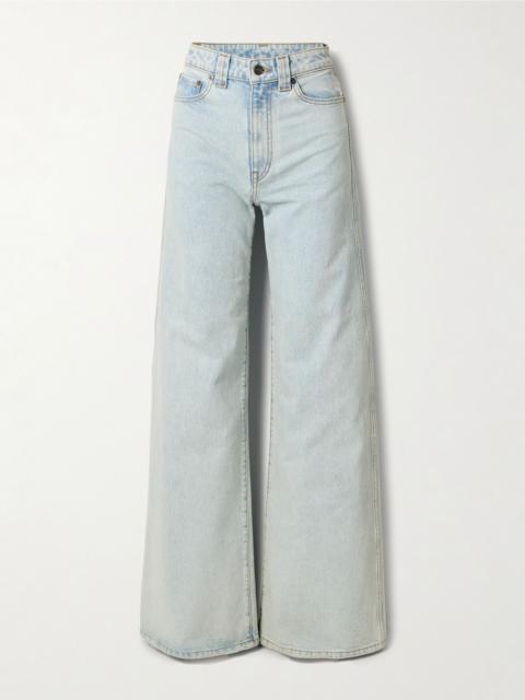 Dane high-rise wide-leg jeans Light denim