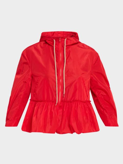 Ruffle Frill Peplum Track Jacket