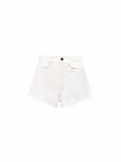 HIGH-RISE MINI SHORTS IN DENIM