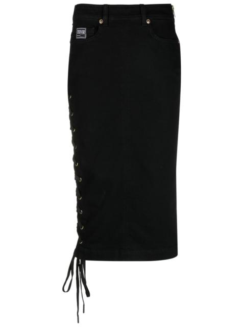 logo-patch pencil skirt
