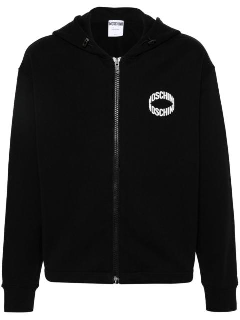 logo-appliquÃ© zip-up hoodie