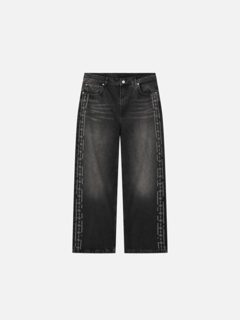 Peso Black Studded Denim Jeans