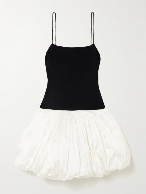 Ruched Stretch-jersey And Silk Mini Dress