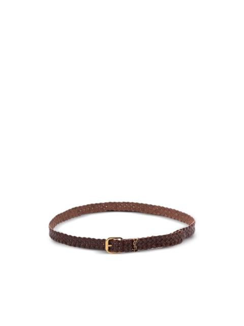 braided leather belt