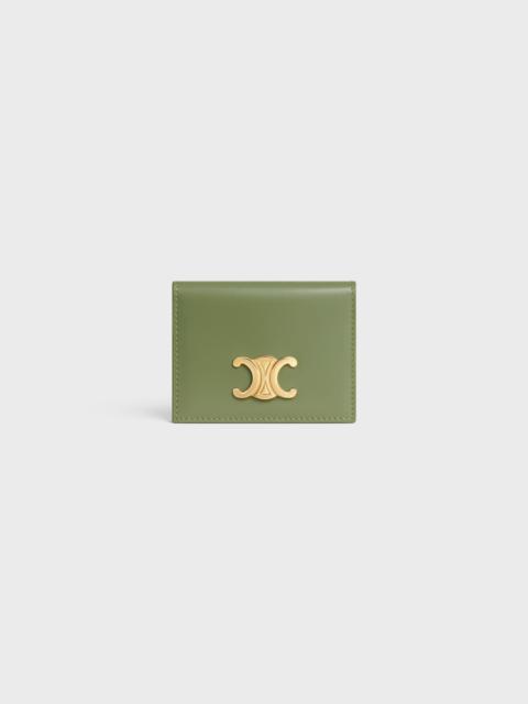 BI-FOLD CARD HOLDER TRIOMPHE IN Shiny calfskin