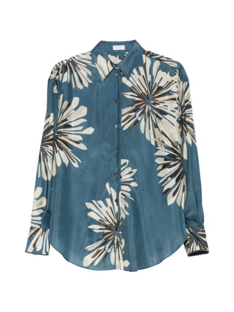 floral-print buttoned shirt