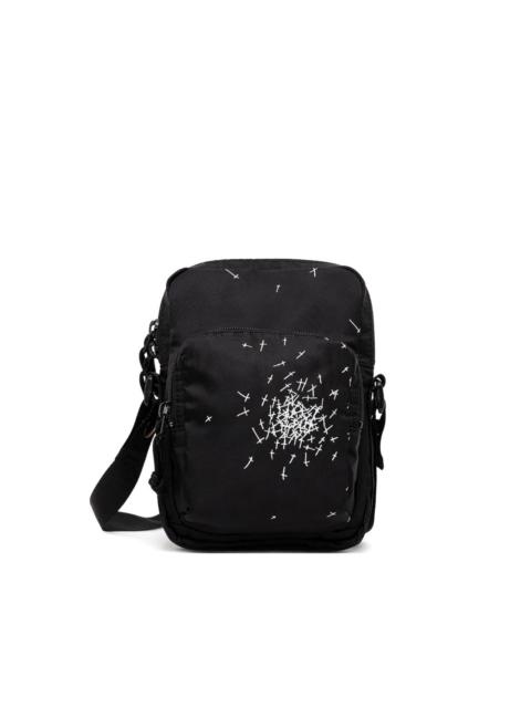 small graphic buckle messenger bag