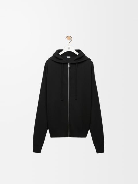 Anagram zip-up hoodie in wool