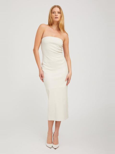SHELL LEATHER TUBE DRESS