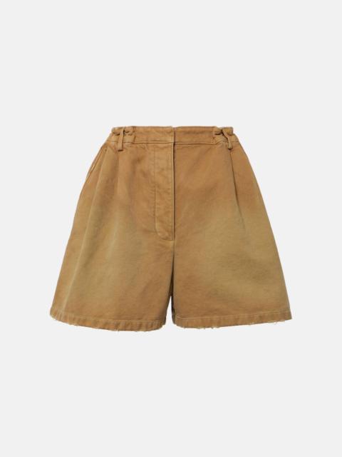 Cotton canvas shorts