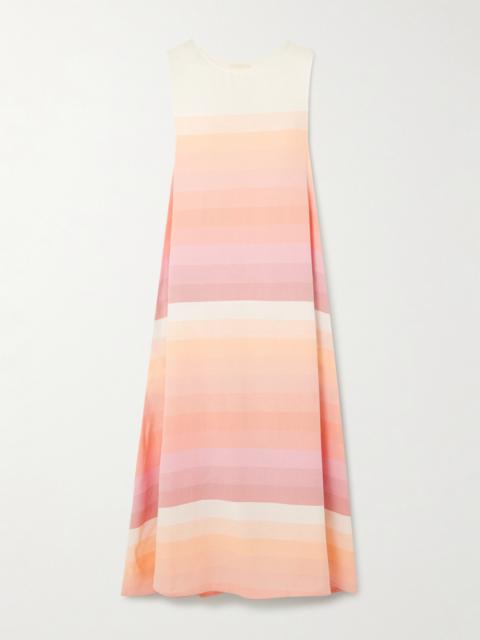 Striped Dégradé Cotton Maxi Dress
