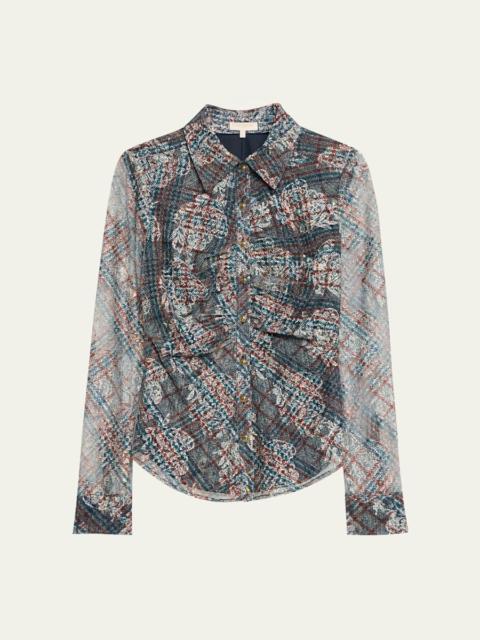 Plaid Hamilton Button-Front Blouse