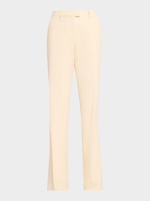 Paisley Jacquard Bootcut-Leg Trousers