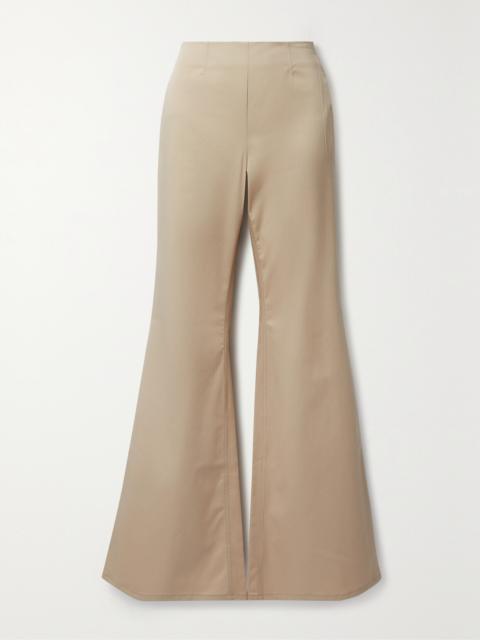 Flared Stretch-cotton Twill Pants