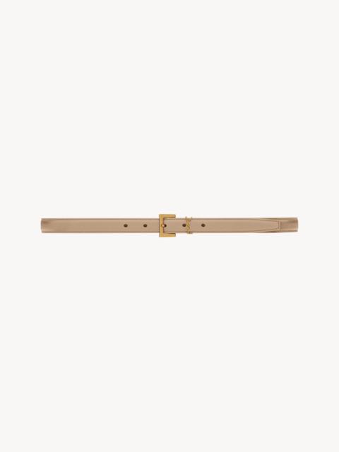 monogram thin belt with square buckle in box saint laurent leather