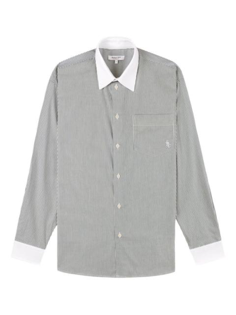 striped chest-pocket shirt