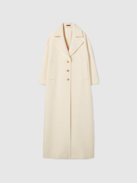 GG silk wool crêpe single-breasted coat